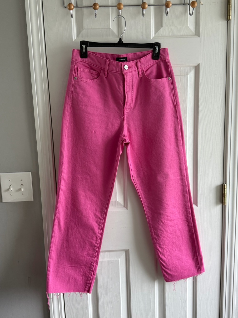 Express Bright Pink High-Rise Jeans